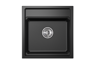 Кухонная мойка GRANULA KS-5002, ШВАРЦ (чёрный металлик)