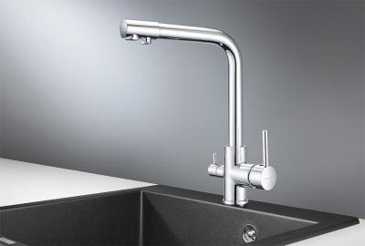 Кухонный смеситель GRANULA  GR-2015, ХРОМ