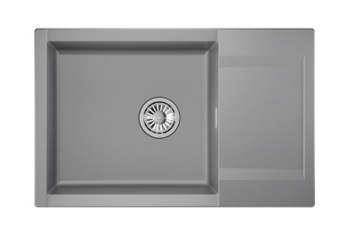 Кухонная мойка GRANULA ES-7807, АЛЮМИНИУМ