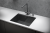 KS-6045U, ГРАФИТ МАТОВЫЙ, стальная кухонная мойка KITCHEN SPACE