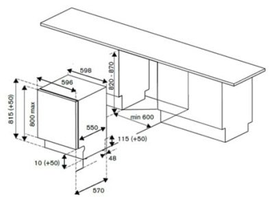 Посудомоечная машина встраиваемая Bertazzoni DW6083PRTS