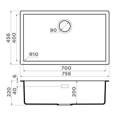 Кухонная мойка OMOIKIRI Yamakawa 75-U/I wh