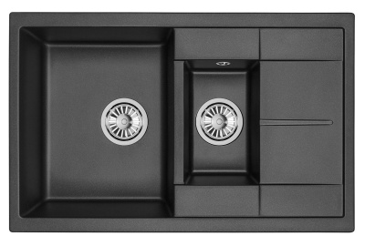 Кухонная мойка GRANULA GR-7802, ЧЁРНЫЙ