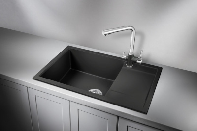 7805, ТУРМАЛИН, кухонная мойка, кварц