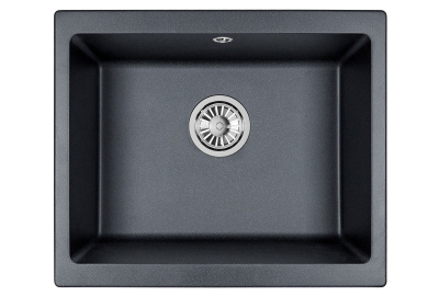 Кухонная мойка GRANULA GR- 5551, ШВАРЦ (чёрный металлик)