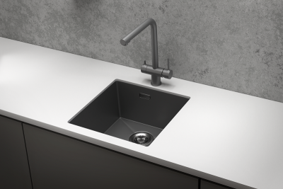 Кухонная мойка GRANULA GR-4445U, ГРАФИТ МАТОВЫЙ
