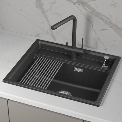 Кухонная мойка GRANULA KS-6003, ЧЁРНЫЙ