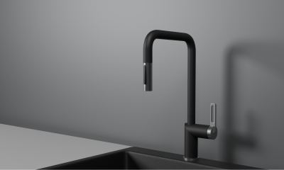 Кухонный смеситель GRANULA с выдвижным изливом и переключением на душ GR-8173, ТУРМАЛИН