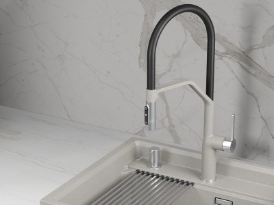 Кухонный смеситель GRANULA GR-9012, БАЗАЛЬТ