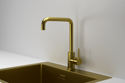 Кухонный смеситель GRANULA  KS-7110, ЗОЛОТО САТИН