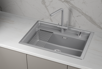 Кухонная мойка GRANULA KS-7301, АЛЮМИНИУМ