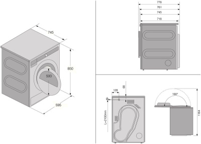 Сушильная машина отдельностоящая Asko T710HUXLW.P
