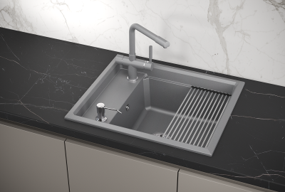 Кухонная мойка GRANULA KS-6004, АЛЮМИНИУМ