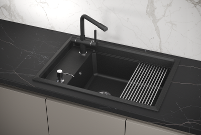 Кухонная мойка GRANULA KS-7305, ЧЁРНЫЙ