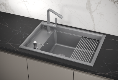 Кухонная мойка GRANULA KS-7305, АЛЮМИНИУМ