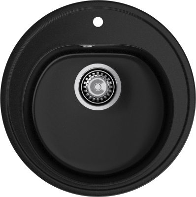 GranFest Композит Мойка RONDO 510  1-чаша D-508мм черный арт.GF-