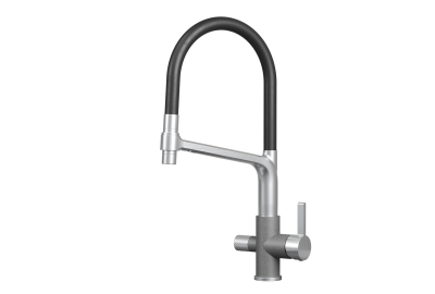 Кухонный смеситель GRANULA GR-5083, ГРАФИТ (ЧЁРНО-СЕРЫЙ)