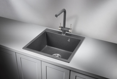 Кухонная мойка GRANULA GR-5102, ГРАФИТ (ЧЁРНО-СЕРЫЙ)