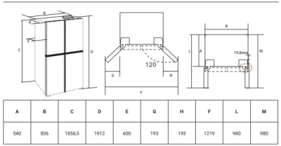 Холодильник Hiberg RFQ-600DX NFYM INVERTER