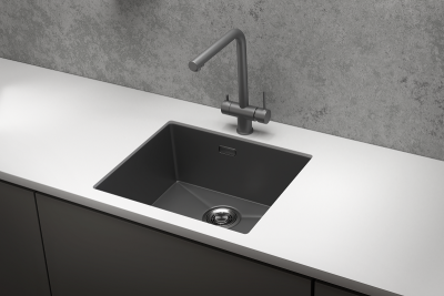 Кухонная мойка GRANULA GR-5445U, ГРАФИТ МАТОВЫЙ