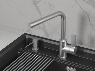 Кухонный смеситель GRANULA GR-5504, НЕРЖ