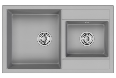 Кухонная мойка GRANULA GR-8201, АЛЮМИНИУМ