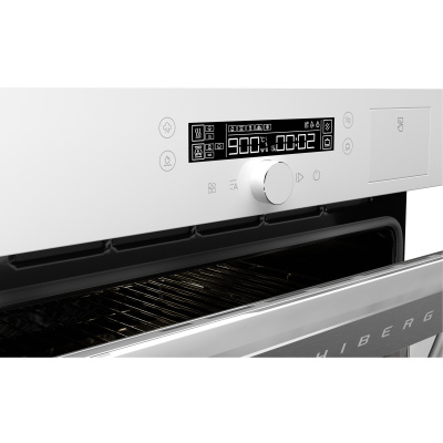 Электрический духовой шкаф с функцией пароварки и СВЧ Hiberg MS-VM 5115 W SMART