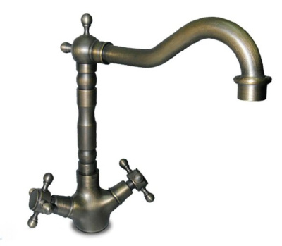 GranFest Композит Смеситель для кухни  Ретро двухвентильный бронза арт.