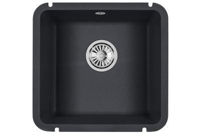 Кухонная мойка GRANULA GR-3801, ШВАРЦ (чёрный металлик)
