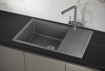 Кухонная мойка GRANULA ES-7807, ГРАФИТ