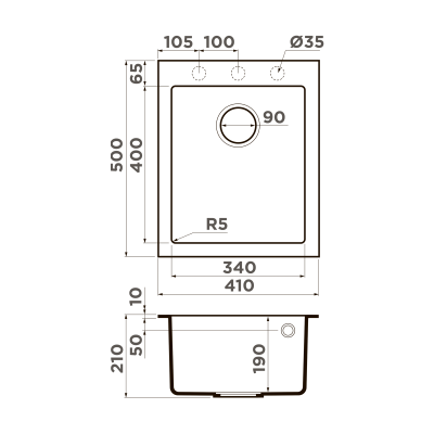 Кухонная мойка OMOIKIRI Bosen 41A gb