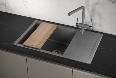 Кухонная мойка GRANULA ES-7807, ГРАФИТ