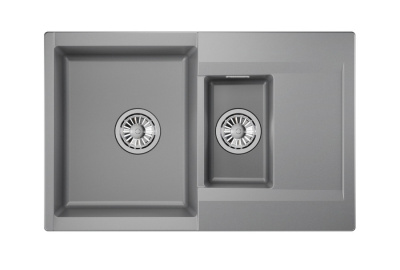 Кухонная мойка GRANULA ES-7808, АЛЮМИНИУМ