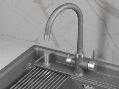 Кухонный смеситель GRANULA GR-5169, ГРАФИТ