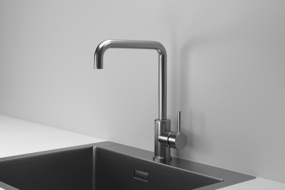 Кухонный смеситель GRANULA  KS-7110, СТАЛЬ САТИН