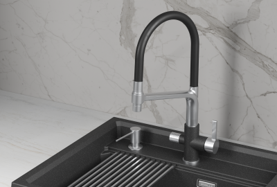 Кухонный смеситель GRANULA GR-5083, ЧЁРНЫЙ