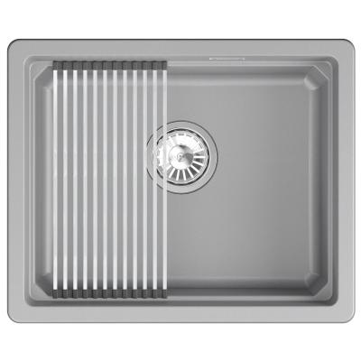 Кухонная мойка GRANULA KS-5501U, АЛЮМИНИУМ