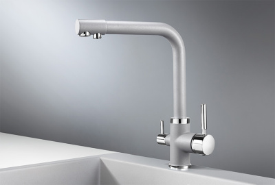 Кухонный смеситель GRANULA  GR-2015, АЛЮМИНИУМ