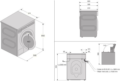 Стиральная машина отдельностоящая Asko W1084BW