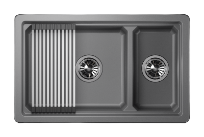 Кухонная мойка GRANULA KS-7304U, АЛЮМИНИУМ