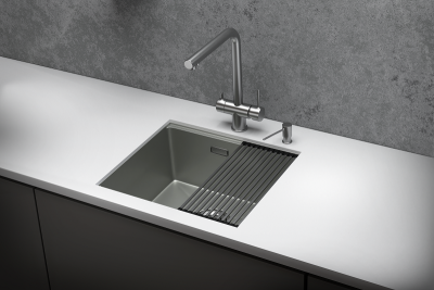 KS-5045U, СТАЛЬ МАТОВАЯ , стальная кухонная мойка KITCHEN SPACE