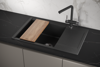 Кухонная мойка GRANULA ES-7807, ЧЁРНЫЙ