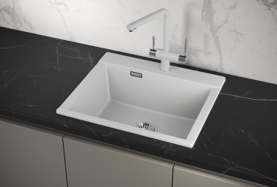 Кухонная мойка GRANULA ES-5804, АРКТИК (БЕЛЫЙ)