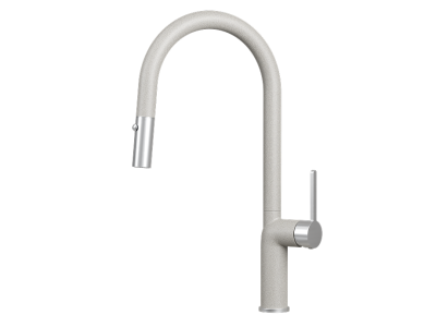 Кухонный смеситель GRANULA с выдвижным изливом и переключением на душ GR-9010, БАЗАЛЬТ