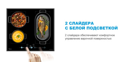 Встраиваемая индукционная варочная панель Midea MIH67787F