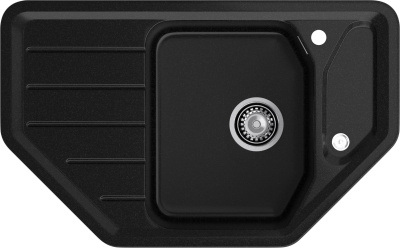 GranFest Композит Мойка CORNER 800E  угловая 800*500мм черный арт.GF-