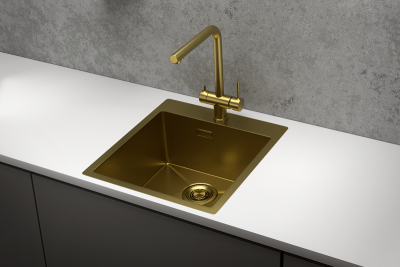 Кухонная мойка GRANULA GR-4600, ЗОЛОТО САТИН
