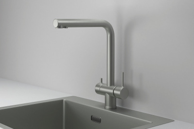 Кухонный смеситель GRANULA  KS-7011, СТАЛЬ МАТОВАЯ 