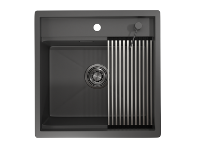 Кухонная мойка GRANULA KS-5051, ГРАФИТ МАТОВЫЙ