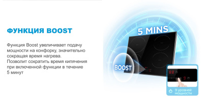 Встраиваемая индукционная варочная панель Midea MIH65783F